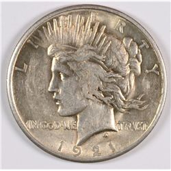 1921 PEACE DOLLAR AU+
