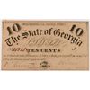 Image 1 : 1863 TEN CENT STATE OF GEORGIA