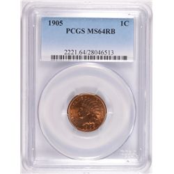 1905 INDIAN CENT PCGS MS-64 RB  LOOKS FULL FED