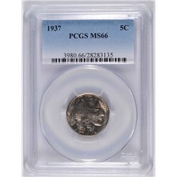 1937 BUFFALO NICKEL PCGS MS-66