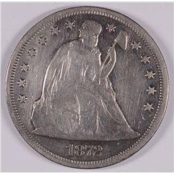 1872 SEATED LIBERTY DOLLAR, VF