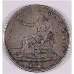 1875-CC TRADE DOLLAR, XF+  ORIGINAL!