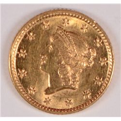 1854 TYPE 1 $1 GOLD MS-63