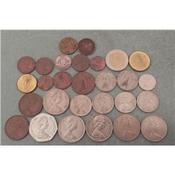 Big Lot 25 Coins British New Zealand Ireland Australia