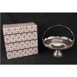 IS International Silver Plated Pierced Basket -In Box