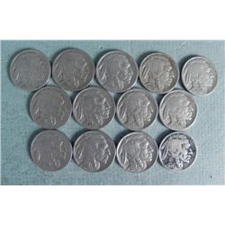 12 High Grade Full Date Buffalo Nickels Most Mint Marks