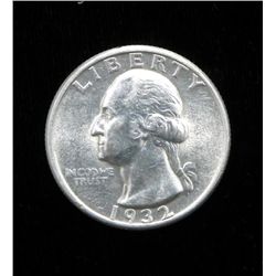 1932 Washington Silver Quarter Gem Uncirculated Rare