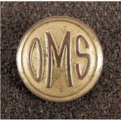 OMS Onarga Military School Illinois Coat Button 1919
