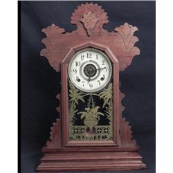 Antique Victorian Gingerbread Mantle Clock-Buzzer Alarm
