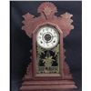 Image 1 : Antique Victorian Gingerbread Mantle Clock-Buzzer Alarm