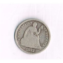 1872 Seated Liberty Half Dime