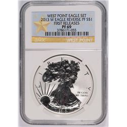 2013-W REVERSE PROOF SILVER EAGLE NGC PF-69 FIRST RELEASE