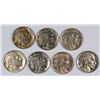 Image 1 : 7 DIFFERENT AU-UNC BUFFALO NICKELS