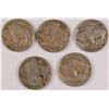 Image 2 : 5 EARLY P MINT BUFFALO NICKELS 1913 T2 F, 15 XF, 16 XF, 17 VF, 19 XF