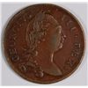Image 1 : 1775 IRELAND HALF PENNY SCARCE CHOCOLATE BROWN AU+