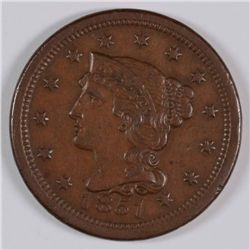 1851 LARGE CENT N-29 ATTRACTIVE AU SHARP STRIKE