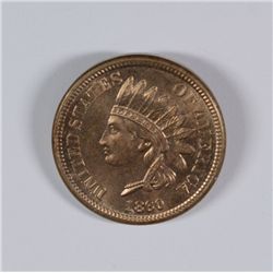 1860 INDIAN CENT POINTED BUST MS-65