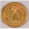 Image 2 : BYZANTINE GOLD SOLIDUS EMPEROR CONSTANS II 650 AD AMAZING BU