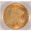 Image 2 : 1854 $3 GOLD RARELY SEEN EARLY DATE PCGS MS-64