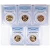 Image 1 : (5) 2004-D SACAGEWEA DOLLARS PCGS MS-66