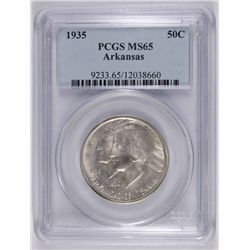 1935 ARKANSAS HALF DOLLAR, PCGS MS-65 GEM