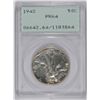 Image 1 : 1942 WALKING LIBERTY HALF DOLLAR PCGS PROOF 64 RATTLER HOLDER