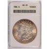 Image 1 : 1884 MORGAN SILVER, ANACS MS-65  COLOR