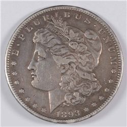 1893-CC MORGAN SILVER DOLLAR VF-XF KEY COIN