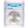 Image 1 : 2014 AMERICAN SILVER EAGLE, ICG MS-70!   PREFECT!