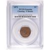 Image 1 : 1872 INDIAN HEAD CENT, PCGS-FINE  LIGHT CLEANING