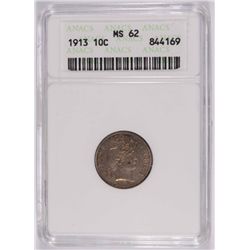1913 BARBER DIME, ANACS MS-62  NICE!