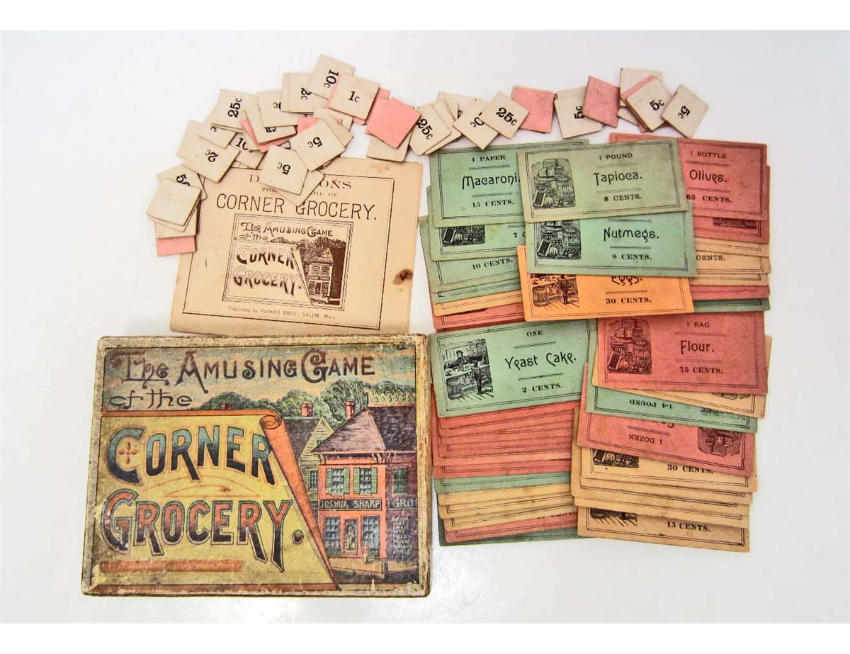 1887 THE AMUSING GAME OF THE CORNER GROCERY GAME