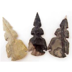 LOT OF 3 MEDIUM JAGGED ARROWHEADS