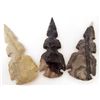 Image 1 : LOT OF 3 MEDIUM JAGGED ARROWHEADS