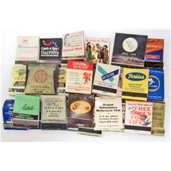 LOT OF 25  VINTAGE ADVERTISING MATCH BOOKS SOME USED