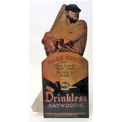 BABE RUTH DRINKLESS KAYWOODIE STAND UP ADVERTISING SIGN