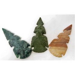 LOT OF 3 MEDIUM JAGGED ARROWHEADS
