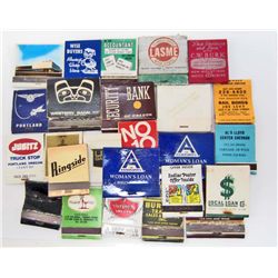 LOT OF 25  VINTAGE ADVERTISING MATCH BOOKS SOME USED