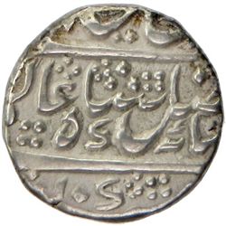 MYSORE: Dewan Purnaiya, 1799-1810, AR 1/4 rupee (2.83g), Mysore, year 45