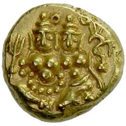 MYSORE: Krishna Raja Wodeyar, 1810-1868, AV pagoda (3.41g), ND