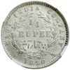 Image 2 : BRITISH INDIA: Victoria, Queen, 1837-1876, AR 1/4 rupee, 1840(b&c)