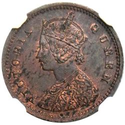 BRITISH INDIA: Victoria, Queen, 1837-1876, AE 1/12 anna, 1862(b)