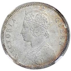 BRITISH INDIA: Victoria, Queen, 1837-1876, AR 1/4 rupee, 1862(c)