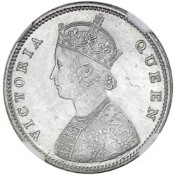 BRITISH INDIA: Victoria, Queen, 1837-1876, AR 1/2 rupee, 1862(b&m)