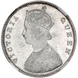 BRITISH INDIA: Victoria, Queen, 1837-1876, AR 1/2 rupee, 1862(b&m)