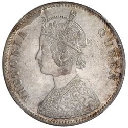 BRITISH INDIA: Victoria, Queen, 1837-1876, AR rupee, 1862(c)
