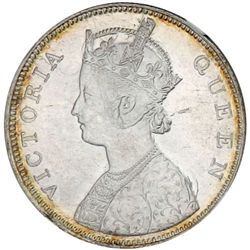 BRITISH INDIA: Victoria, Queen, 1837-1876, AR rupee, 1862(b)