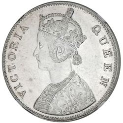 BRITISH INDIA: Victoria, Queen, 1837-1876, AR rupee, 1862(b)