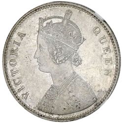 BRITISH INDIA: Victoria, Queen, 1837-1876, AR rupee, 1862(c)