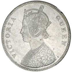 BRITISH INDIA: Victoria, Queen, 1837-1876, AR rupee, 1862(b)